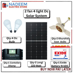 Package 2 Fan 4 Light DC Solar System
