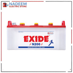 Exide Battery N200 140 Ampere 21 plates 12 volts Ups Inverter Solar Generator Tractor & Multi Purpose Battery