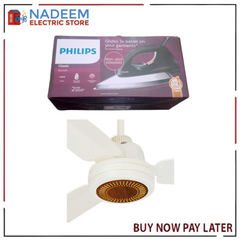 combo deal Shaban Fan king ACDC Ceiling + phillips iron