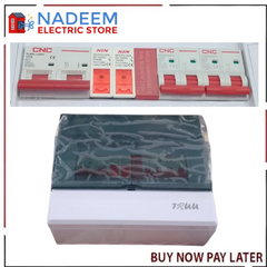 Dual Output Solar DB Box Set(Complete Set of 2 Boxes) (8-10 Panel + 11-14 Panel) with Breakers, Changeover, Volt Protector, DC Fuse & Fire Safety