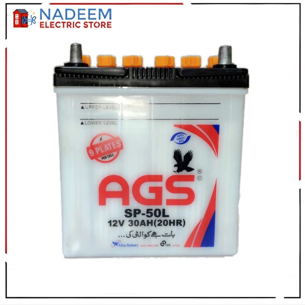 AGS Battery SP 50 L 30 AH 9 Plate - Nadeem Electric Store