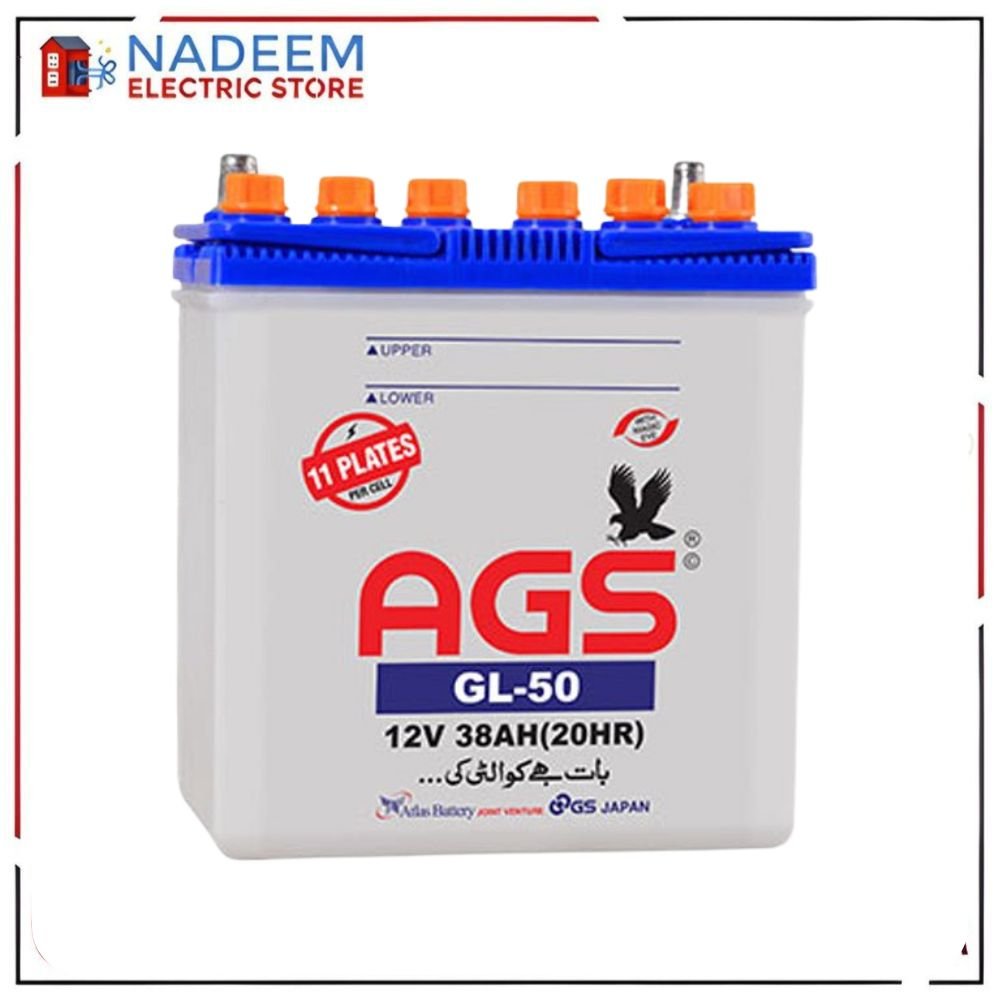AGS GL - 50L Without Acid Unsealed Car Battery - Nadeem Electric Store