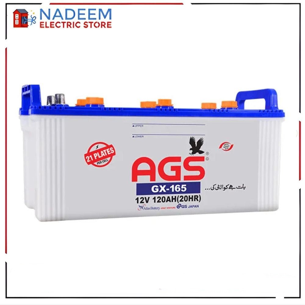 AGS GX - 165 Lead Acid Unsealed Car Battery - Nadeem Electric Store
