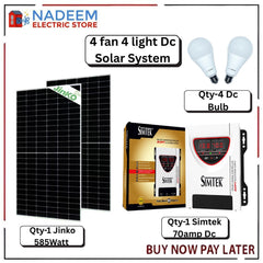 4 fan 4 light Solar System Package (only for karachi )