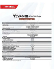 INVEREX VEYRON ll 4KW - 24W Built - In Wifi For Remote Monitoring 5 Year Brand Warranty 2024 - Nadeem Electric Store