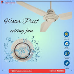 Khurshid Fan Water Proof Model (AC - DC) Ceiling Fan Inverter Hybrid) - Remote Control Copper Winding 56 inches 2 Year Warranty - Nadeem Electric Store