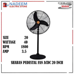 Shaban fans Pedestal ACDC 20inch 40WATT