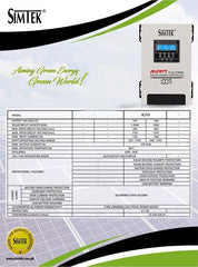 Simtek Mppt Plus Hybrid Solar Charge Controller 170v Voc 100amp Fully Automatic With Dual Lcd & Led Display Auto Detect 12v/24v – 1 Year Warranty - Nadeem Electric Store