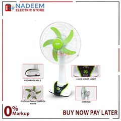 Sogo JPN-631 Oscillating Rechargeable Table Fan