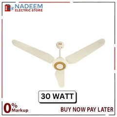 GFC Ceiling Fan AC 30 Watts APEX Model 56'' Energy Saver Inverter Fan Energy Efficient Electrical Steel Sheet and 99.9% Pure Copper Wire Brand Warranty