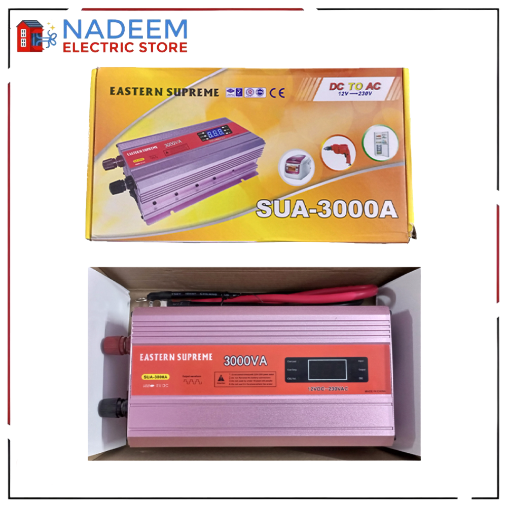 Eastern Supreme Digital Inverter 3000VA Digital Inverter – DC 12V to AC 220V