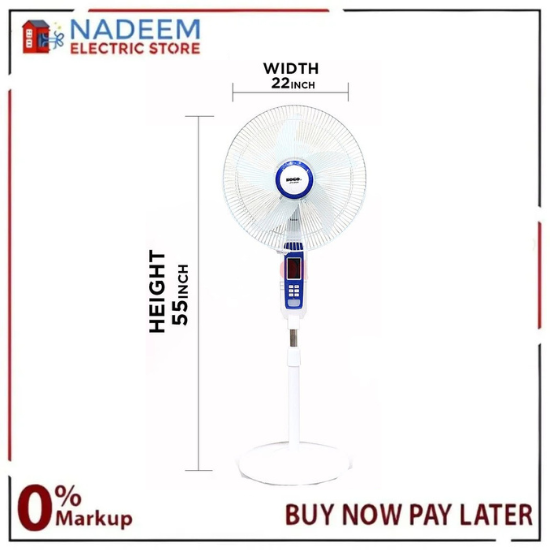 Sogo Rechargeable Floor Fan With Remote Controllable option - JPN-651R