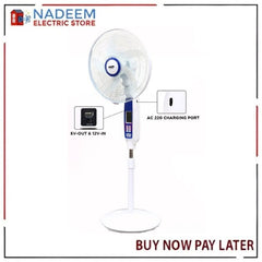 Sogo Rechargeable Floor Fan With Remote Controllable option - JPN-651R