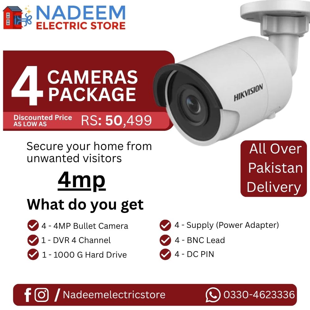 Hikvision 4MP Bullet Cameras package