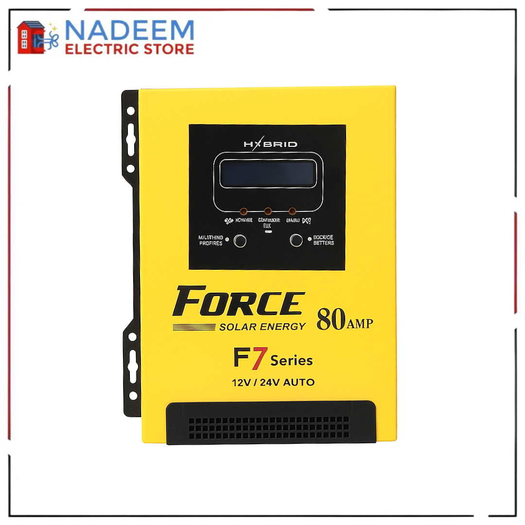 Force Hybrid F7 Series 80A MPPT Solar Charge Controller – 12V/24V Auto Detect