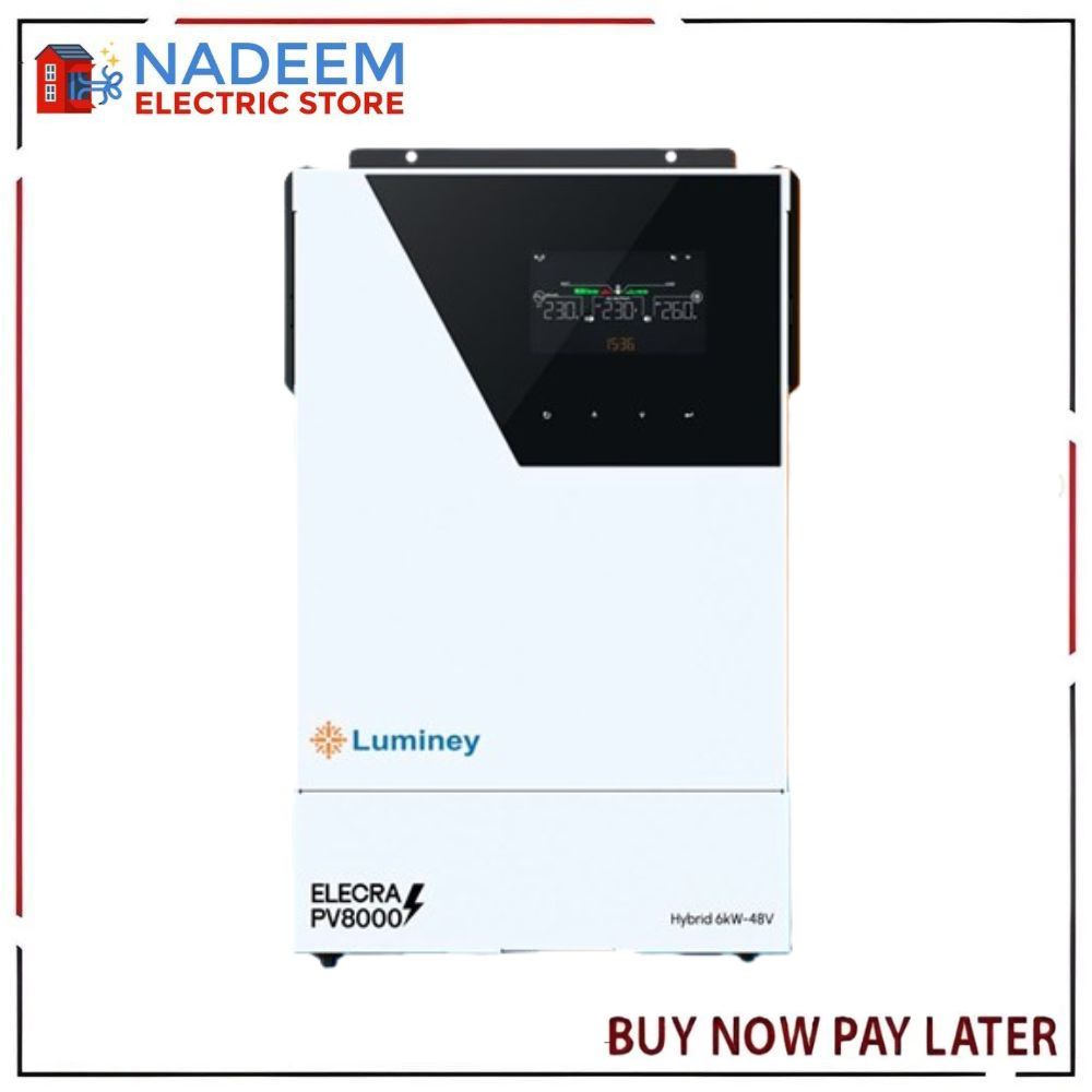 Luminey Elecra PV8000 – 6 kW Hybrid Inverter (Hybrid 6 kW‑48V)  (ONLY FOR  KARACHI )