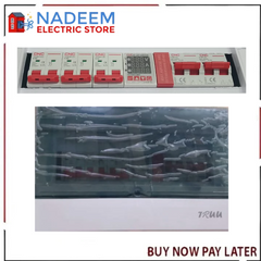 Dual Output Solar DB Box Set(Complete Set of 2 Boxes) (8-10 Panel + 11-14 Panel) with Breakers, Changeover, Volt Protector, DC Fuse & Fire Safety