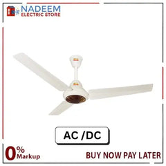 GFC AC DC Ceiling Fan 56 Inch Iconic Model High quality paint for superior finishing Energy Efficient Electrical Steel Sheet and 99.9% Pure Copper Wire Brand Warranty