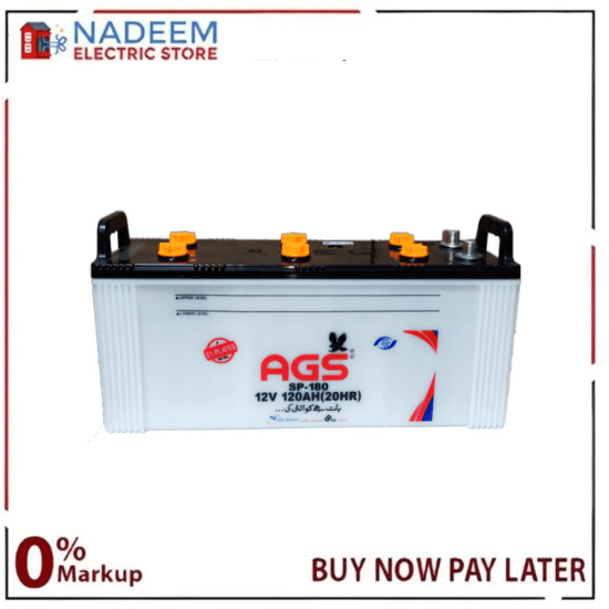 AGS Battery SP 180 120 ah 21 Plate AGS Battery SP 180 - Nadeem Electric Store