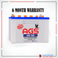 AGS GR-100 Lead Acid Unsealed Car Battery - Nadeem Electric Store