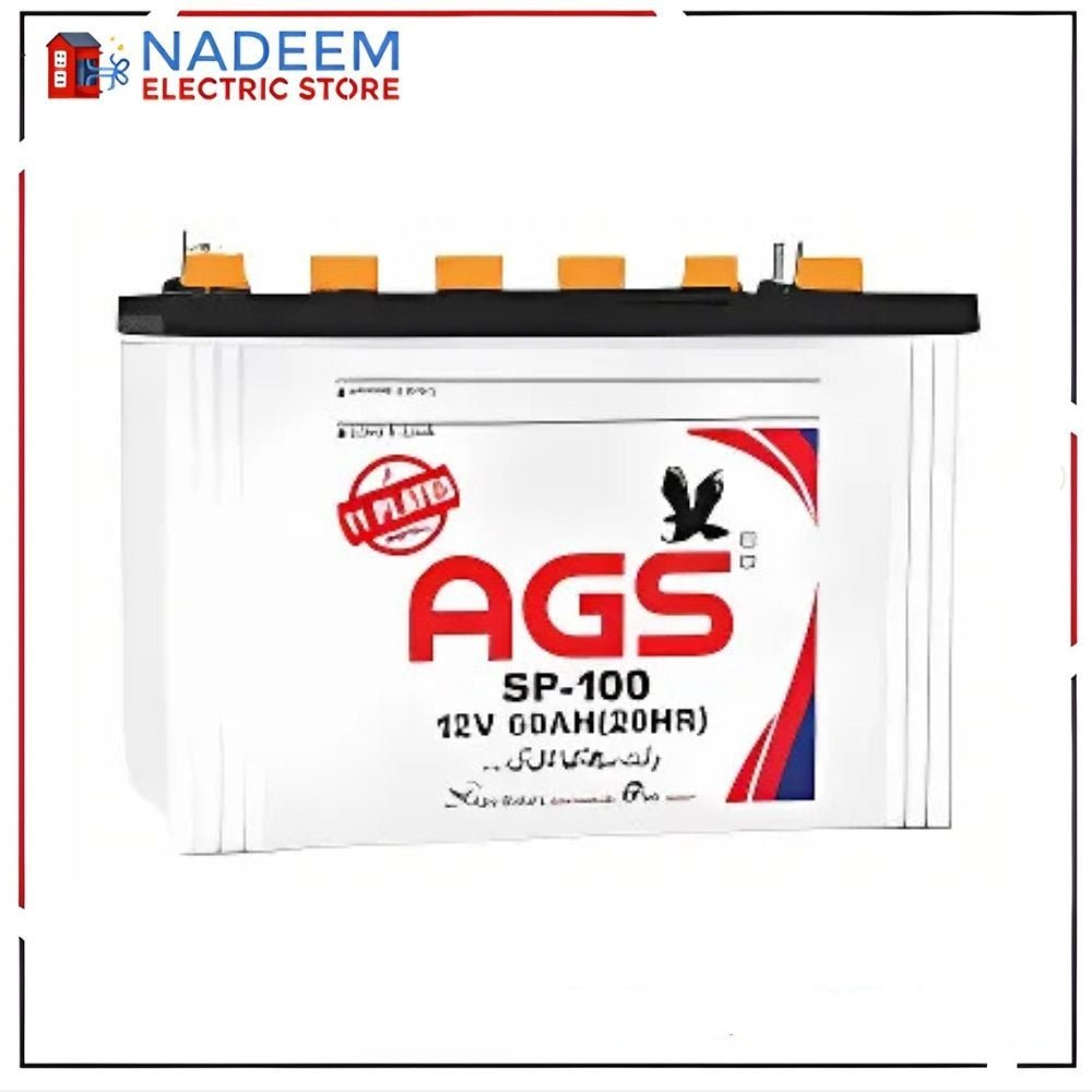AGS SP 100 Battery 60 AH 11 Plate Ags Battery ( with out acid )