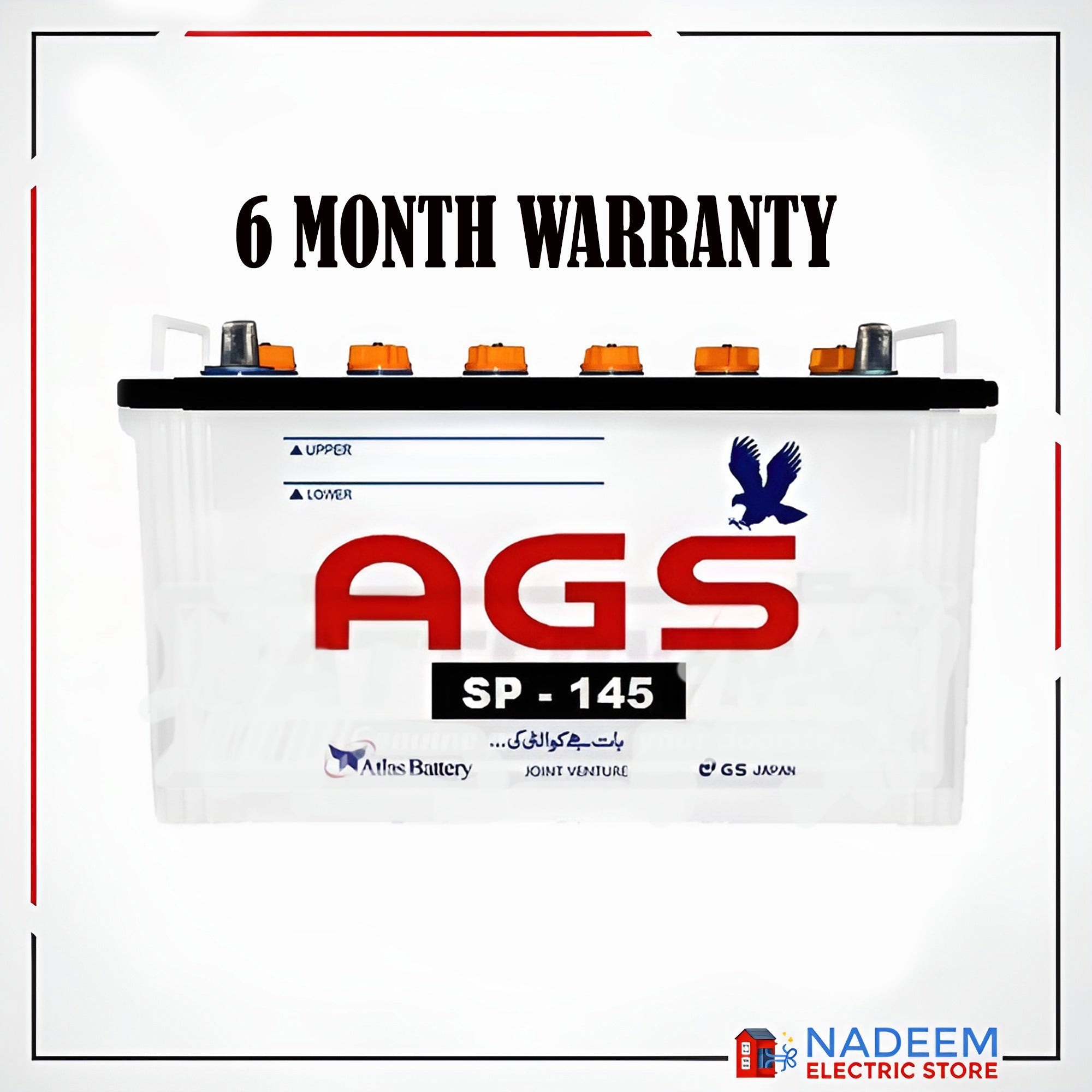 AGS SP-145 Lead Acid Unsealed Car Battery - Nadeem Electric Store