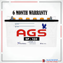 AGS SP-160 Lead Acid Unsealed Car Battery - Nadeem Electric Store