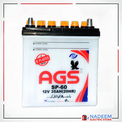 AGS SP 60 12V 35A 9Plates LEAD ACID BATTERY - Nadeem Electric Store