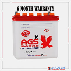 AGS Washi WS 50 24 Ah 7 Plate AGS Battery WS 50 - Nadeem Electric Store