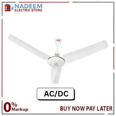 GFC Ceiling Fan AC DC Deluxe Model 56 Inverter Hybrid Fan Superior quality White Brand Warranty