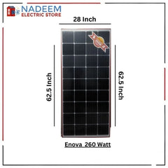 Enova Solar Panel 260 Watts, 12 Volts Mono Crystalline Cell Germany