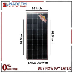 Enova Solar Panel 260 Watts, 12 Volts Mono Crystalline Cell Germany - Nadeem Electric Store