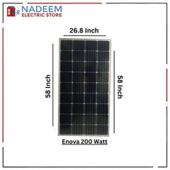 Enova Solar Panel  ( PACK OF 2 ) 200 Watts, 12 Volts Mono Crystalline Cell Germany