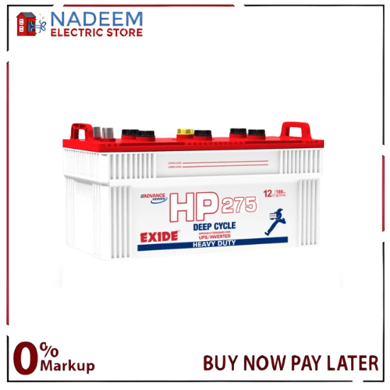 Exide Battery HP 275 200 AH 27 Plate (without acid ) - Nadeem Electric Store
