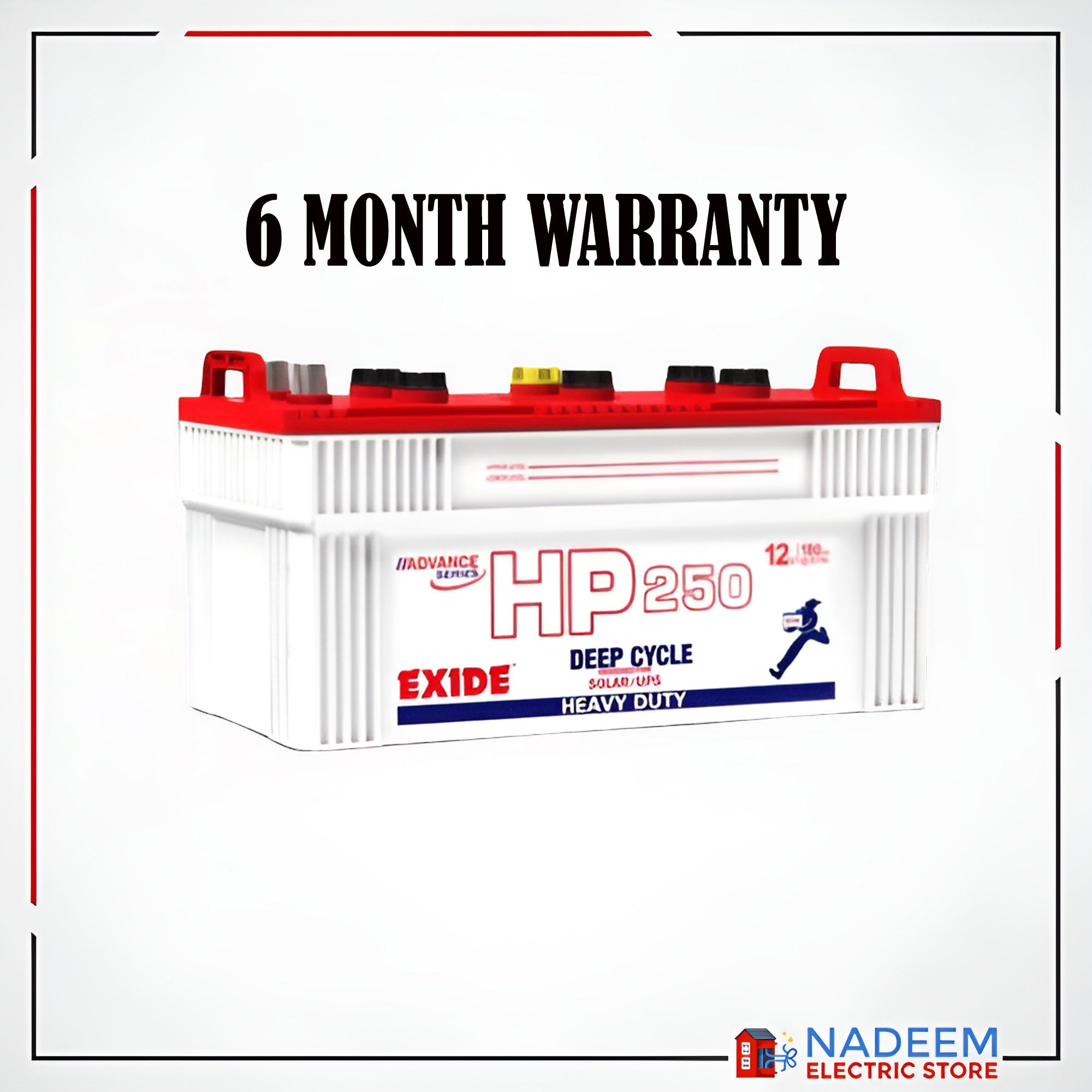 Exide HP 250 Battery 180 AH 25 Plates Without Acid - Nadeem Electric Store