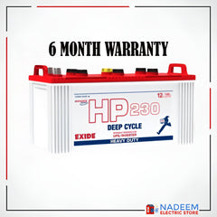 EXIDE HP230 Deep Cycle Lead Acid Unsealed UPS & Solar Battery without acid - Nadeem Electric Store