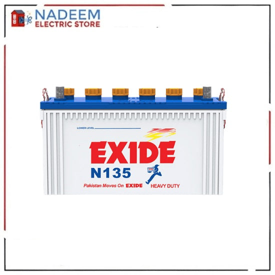 Exide N 135 100 AH 17 Plate Battery ( With out acid )