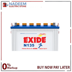Exide N 135 100 AH 17 Plate Battery ( With out acid ) - Nadeem Electric Store