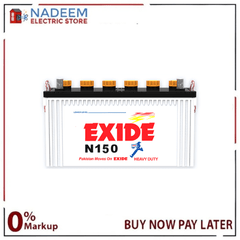 Exide N 150 Battery 120 AH 19 Plates New Box Pack Without Acid - Nadeem Electric Store