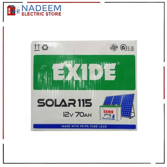 Exide Solar 115 11 Plastes Per Cell 70Ah ( Without  Acid )