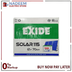 Exide Solar 115 11 Plastes Per Cell 70Ah ( Without Acid ) - Nadeem Electric Store