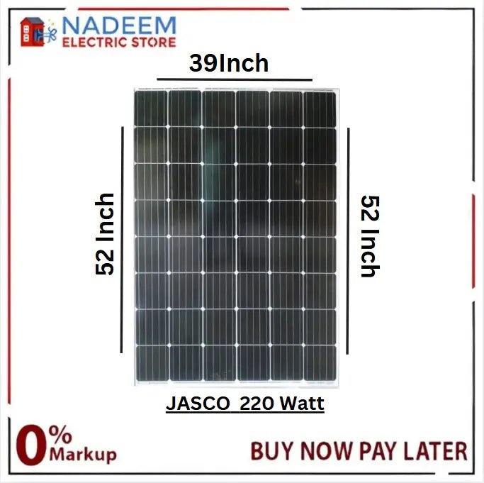 Jasco Solar Panel 220 - Watt A+GRADE Panel - Nadeem Electric Store