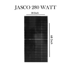 Jasco Solar Panel 280 - Watt A+GRADE Panel Double Side Glass byficial with brand warranty - Nadeem Electric Store