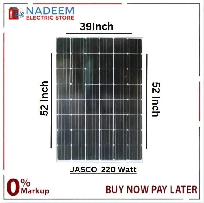 Jasco Solar Panel (PACK OF 2 )220 - Watt A+GRADE Panel - Nadeem Electric Store