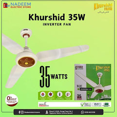 Khurshid Fan Eco 35watts AC Ceiling Fan Inverter - Remote Control Copper Winding 56 inches - Nadeem Electric Store