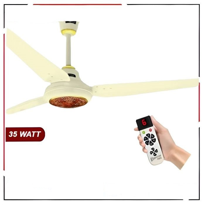 Khurshid Fan Eco 35watts AC Ceiling Fan Inverter - Remote Control Copper Winding 56 inches - Nadeem Electric Store