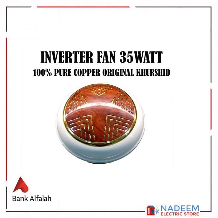 Khurshid Fan Eco 35watts AC Ceiling Fan Inverter - Remote Control Copper Winding 56 inches - Nadeem Electric Store