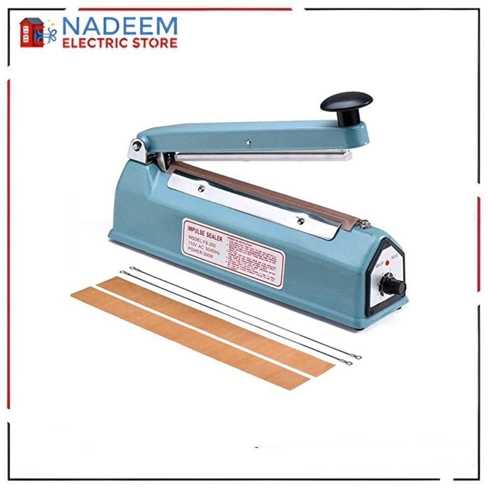 Kingstar MOD.PFS - 200)/8 Heavy - Duty Impulse Sealer Machine (220v - 50/60Hz 200mm Impulse Manual Hand Sealer 8 inch - Nadeem Electric Store