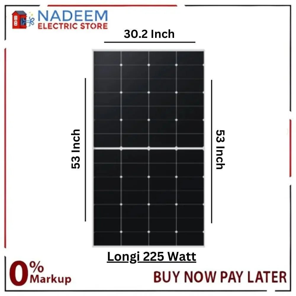 Longi Horizon ( PACK OF 2 ) Solar Panel 225Watt - Nadeem Electric Store