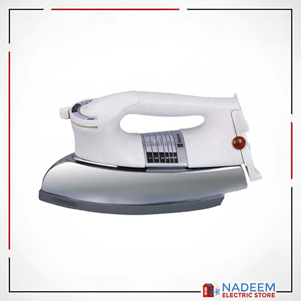 National Grey Dry Iron Lm - 22 - 5 years warranty - 1000W - Grey Plate - Nadeem Electric Store